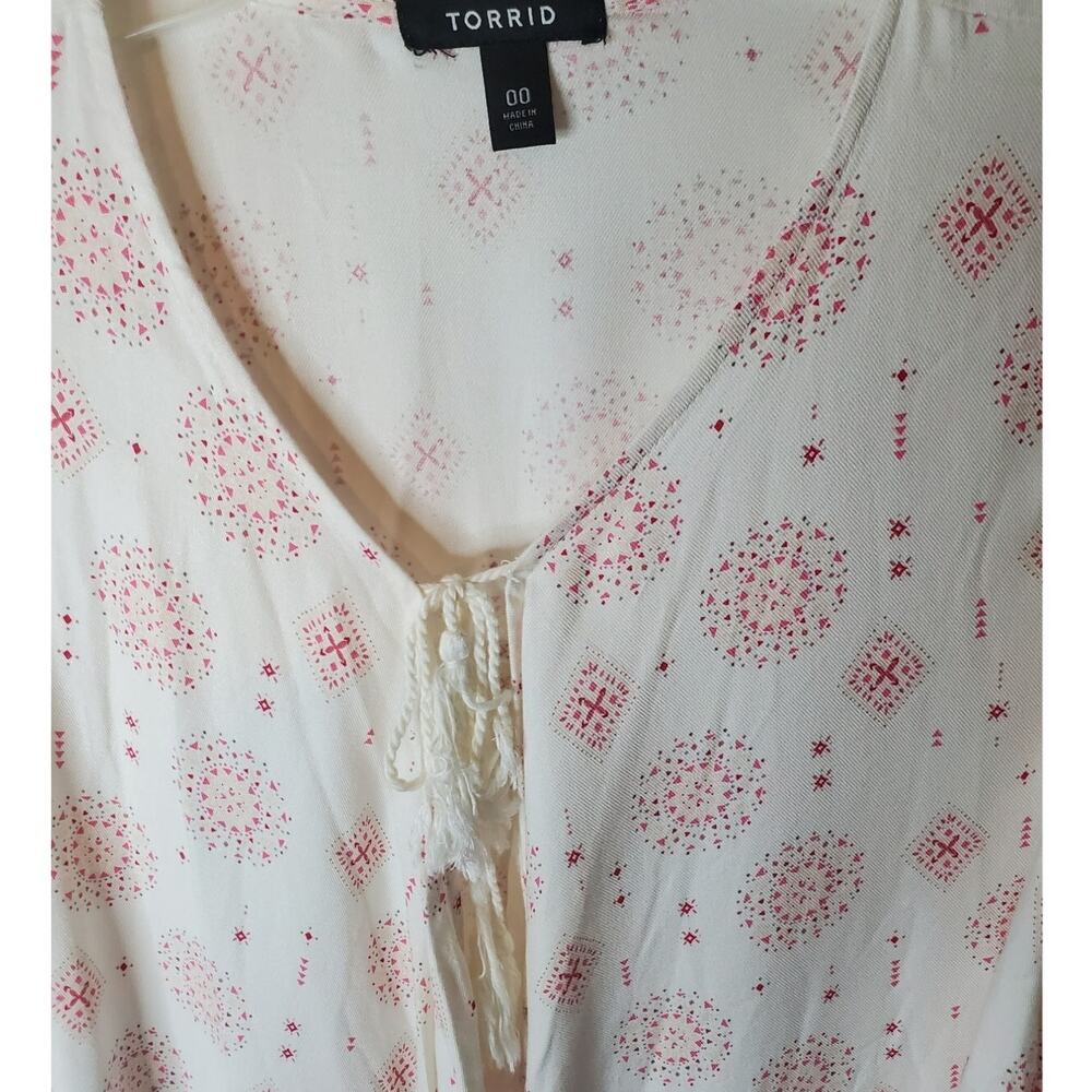 Torrid Kimono Style Open Front Drape Twill Top, T… - image 2